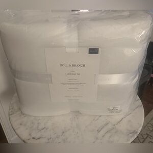 Boll & Branch White Comforter Set King